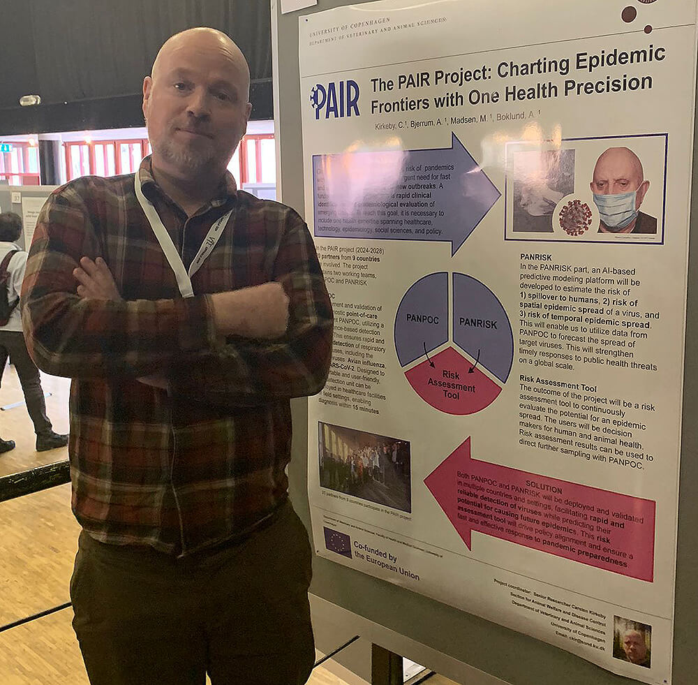 Carsten Thure Kirkeby with poster