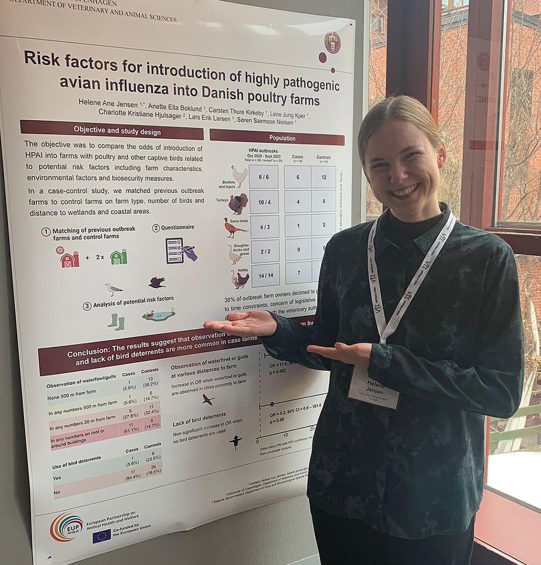 Helene Ane Jensen with poster