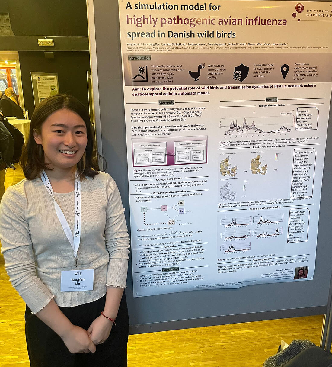 Yangfan Liu with poster